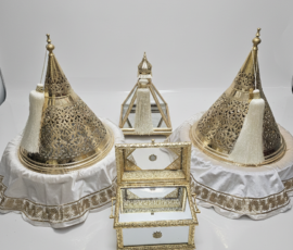 trousseaux pack tayfour en cuivre authentique avec nappe luxueuse incluse