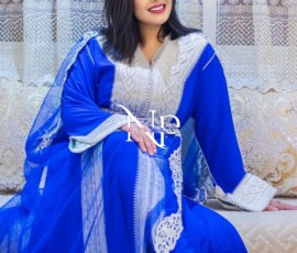 caftans maries caftan bleu royal mariee4