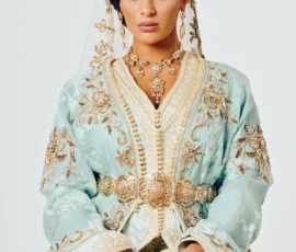 caftans maries caftan mariee bleu ciel1