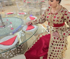 caftans maries caftan rouge dore mariee1