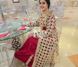 caftans maries caftan rouge dore mariee2