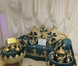 coins henné assise verte traditionnelle premium 1